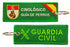 Llavero de tela Guardia Civil Cinológico Guia de Perros Verde Cursos