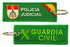 Llavero de tela Guardia Civil Policia Judicial Verde Cursos