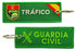 Llavero de tela Guardia Civil de Tráfico Verde Cursos