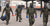 Militares con máscaras especiales desplegados para desinfectar zonas