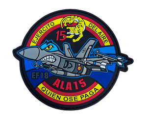Parche del ALA 15 Ejército Del Aire EF18 Quien Ose Paga