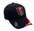 Guardia Real Gorra de Béisbol Negra, Bordado Escudo GR con Corona, Al Servicio de la Corona