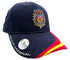 Gorra Policía Nacional España Color Azul, Bordada 100%, medidas ajustables