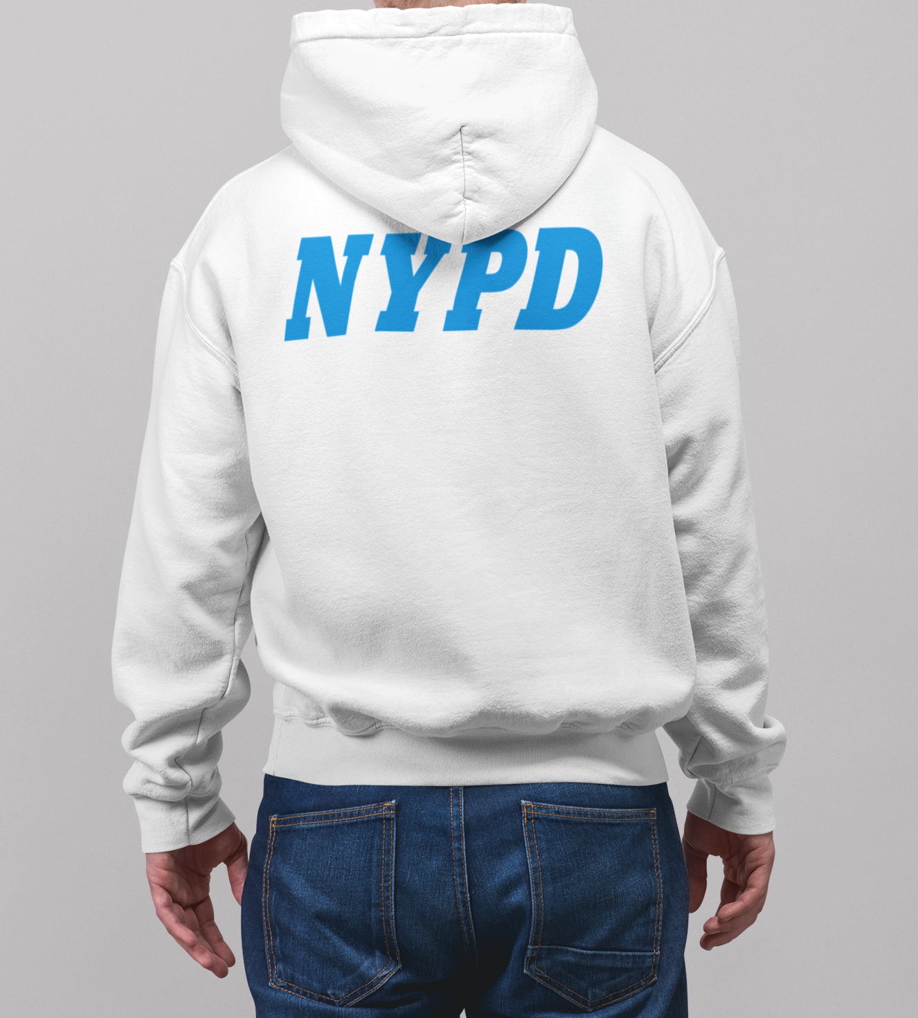 Sudadera NYPD Policia de Nueva York Blanca con capucha Red Wings