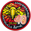 Parche Patrulla Aguila 40 Años parche conmemorativo 