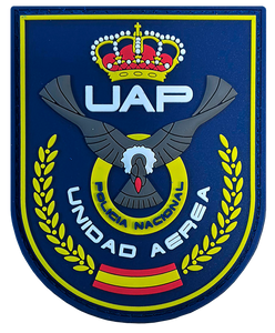 Parche CNP UAP(Unidad Aérea) Rubber Cuerpo Nacional de Policia Navy 9 Cm Velcro