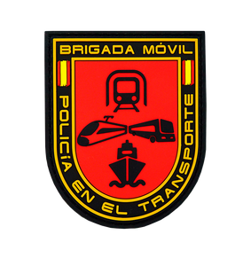 Parche policía nacional brigada móvil policía en el transporte rubber de 9 Cm con velcro