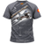 Parte trasera de camiseta C-16 Eurofighter con avión de combate, diseño de aviación militar española y bandera de España