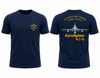 Camiseta Eurofighter C-16 del Ejército del Aire y del Espacio vista frontal y trasera sobre fondo blanco.