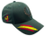 Gorra verde del Grupo de Operaciones Especiales vista frontal, con emblema, siglas G.O.E. y bandera de España bordados.