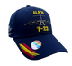 Gorra azul marino Ala 31 T-23 del Ejército del Aire y del Espacio con A400M y bandera de España, vista frontal
