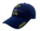 Gorra Ala 31 T-23 Zaragoza azul marino con bordado A400M y texto Zaragoza en la visera, vista lateral