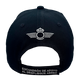 Gorra EADA negra bordada con emblema del Escuadrón de Apoyo al Despliegue Aéreo y bandera de España