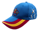 Gorra azul Juegos Ejército del Aire con emblema bordado frontal, deportes bordados y visera roja y amarilla de España