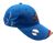 Gorra azul Juegos Ejército del Aire con emblema bordado, pictogramas deportivos y visera con colores de España, vista lateral