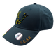 Gorra GEAS Guardia Civil bordada en color negro vista frontal con escudo del Grupo Especial de Actividades Subacuáticas.