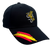 Gorra negra del GEO de la Policía Nacional con emblema bordado del Grupo Especial de Operaciones y bandera de España bordada en la visera.