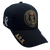 Gorra negra de la Guardia Civil ARS con escudo bordado dorado y emblema lateral