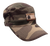 Gorra militar de camuflaje con parche de la bandera de España, vista frontal, estilo táctico unisex.