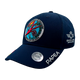 Gorra azul marino PAPEA de la Patrulla Acrobática de Paracaidismo, vista frontal con escudo bordado