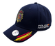 Gorra Policía Nacional azul marino con escudo bordado y bandera de España en la visera
