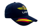 Gorra UAP Policía Nacional azul marino con emblema bordado, alas y bandera de España en la visera