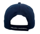 Vista trasera de gorra UAP Policía Nacional azul marino con cierre ajustable y bordado Policía Nacional