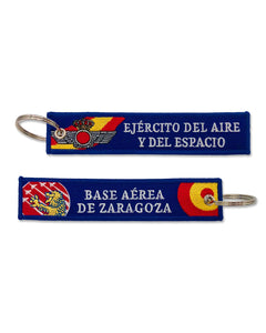 Llavero Bordado Ejército del Aire Base Aérea de Zaragoza, Azul