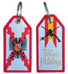 Llavero bordado Tercios de Flandes con Cruz de Borgoña, águila imperial española y soldado de los Tercios