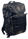 Mochila Táctica GEO 35L Camuflaje Negro | Mochila Militar MOLLE para Senderismo, Airsoft, Camping, Supervivencia y Uso Diario