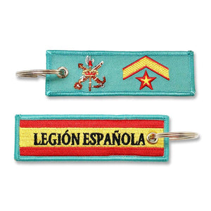 Llavero de Graduación de Subteniente, Legión Española verde militar escudo legion bandera española