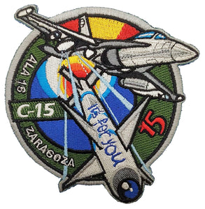 Parche C15 F18 ALA 15 Zaragoza caza avion militar lanzando misil is for you