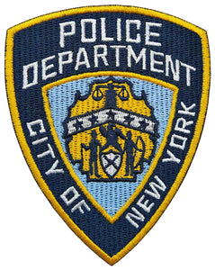 Parche Bordado Police Department City of New York bordado dorado ciudad de nueva york departamento de policia