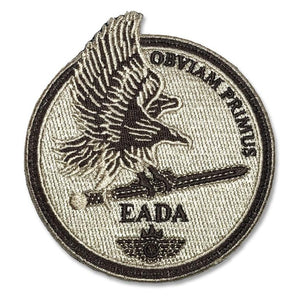 Parche EADA Escuadrón de Apoyo al Despliegue Aéreo, Obviam Primus, Color sepia parche bordado redondo de gran calidad ejército del aire