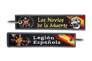 Llavero de tela Legión Española Los Novios de la Muerte Negro Black bandera 50 LL11005