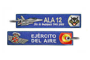 Llavero de tela Ejército del Aire ALA 12 No le Busques tres Pies Azul blue LL13005 f18