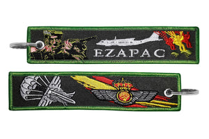 Llavero de tela Escuadrón de Zapadores Paracaidistas EZAPAC verde negro black green LL13011 paracaidistas 70