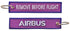 Llavero de tela Airbus Remove Before Flight Morado