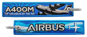 Llavero de tela Airbus A400M Azul con bordado por delante y por detras de alta calidad the colossus of the air