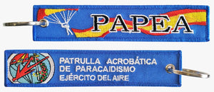 Llavero de tela PAPEA Patrulla Acrobática de Paracaidismo azul bandera española gran calidad