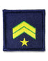 Parche de Divisa para Prenda Deportiva, Ejército del Aire. Suboficial Mayor, OR-9