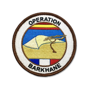 Parche de brazo Operación Barkhane bandera españa bandera francia militar color
