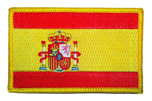 Parche Bandera Española con escudo amarillo y rojo buena calidad de bordado