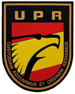 Parche UPR Unidad de Prevención y Reacción de Goma custodiam adsumimus et ordinem redigimus bandera española alta calidad