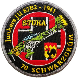 Parche 2a Guerra Mundial Stuka junkers ju 87b2 1941 70 schwarzgrum gran calidad