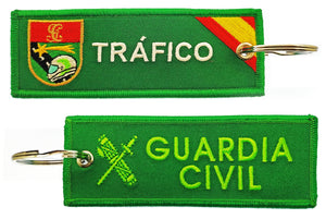 Llavero de tela Guardia Civil de Tráfico Verde bandera de españa gran calidad