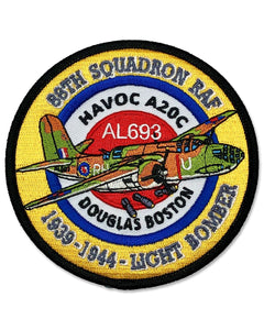 Parche Segunda Guerra Mundial 88TH Squadron RAF HAVOC A20C AL693 Douglas Boston 1939-1944 Light Bomber Second World War Patch
