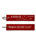 Llavero bordado Airbus Love On Time Remove Before Flight