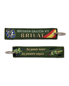 Llavero BRILAT Brigada Galicia VII, del pasado honor del presente orgullo