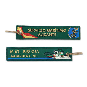 Llavero bordado Guardia Civil Servicio Marítimo Alicante M 61 - Rio Oja